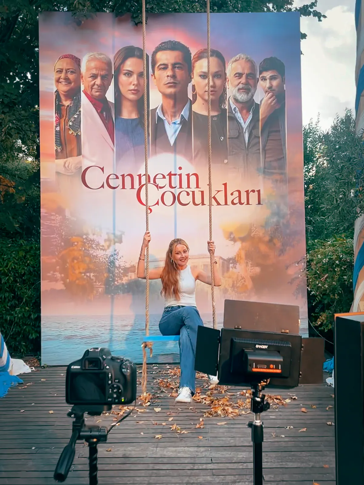 Etkinlik alanında Photo Shoot çekim seti